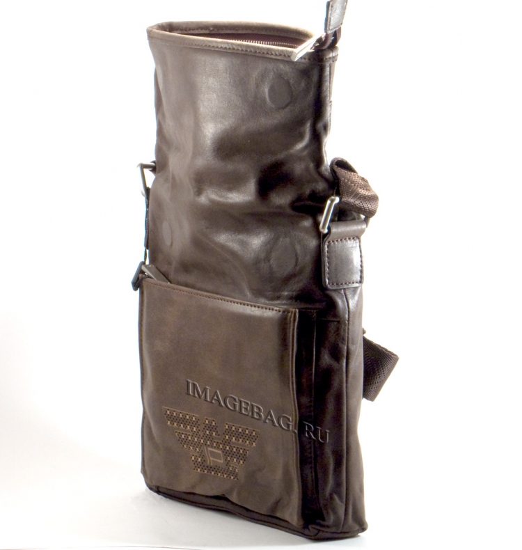 Сумка коричневая кожаная IP Collection 3111-4 COFFEE-3