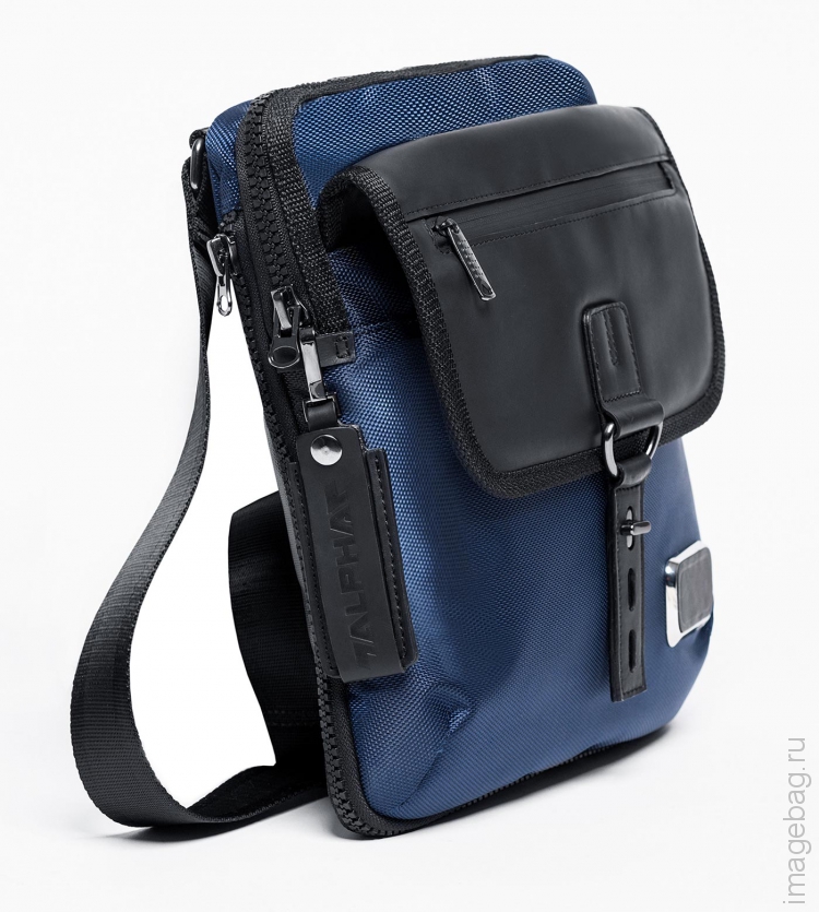 ALPHA Y02 blue Деловая сумка через плечо-1