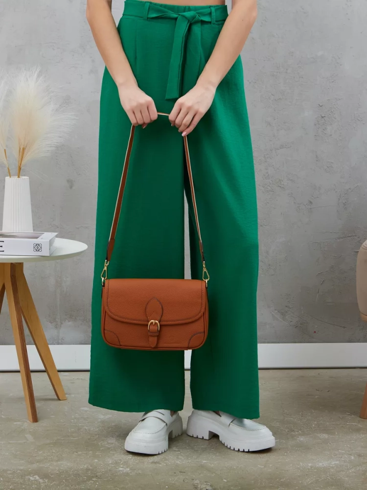 Женская кожаная сумка Paul Rayner brown 6333