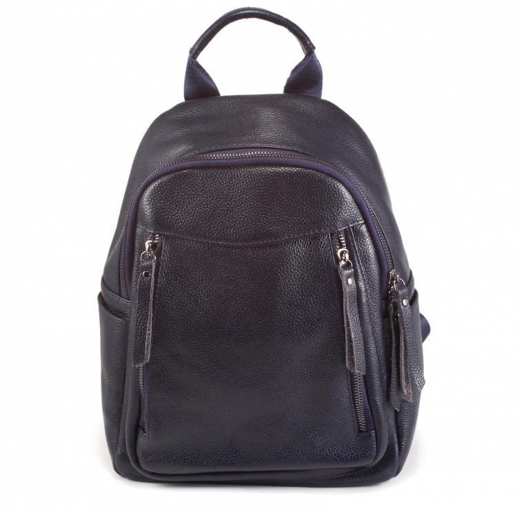 Рюкзак женский кожаный темно-синий Paul Rayner Amanda-0223