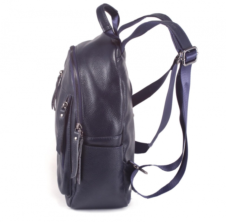 Рюкзак женский кожаный темно-синий Paul Rayner Amanda-0227