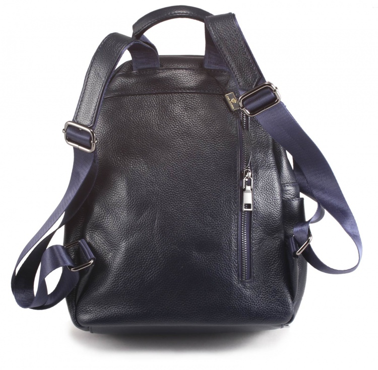 Рюкзак женский кожаный темно-синий Paul Rayner Amanda-0233
