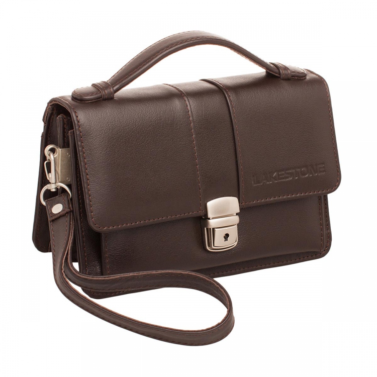 Барсетка мужская коричневая Alford Brown