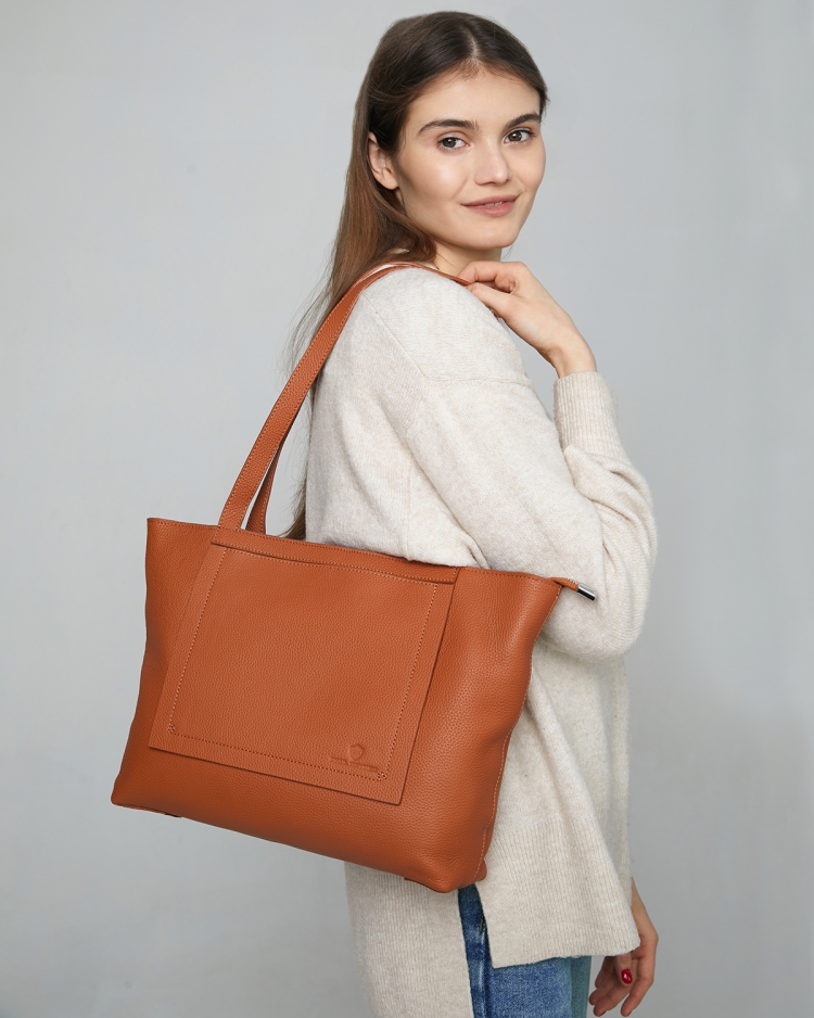 Сумка женская шоппер Paul Rayner brown Gloria 3188