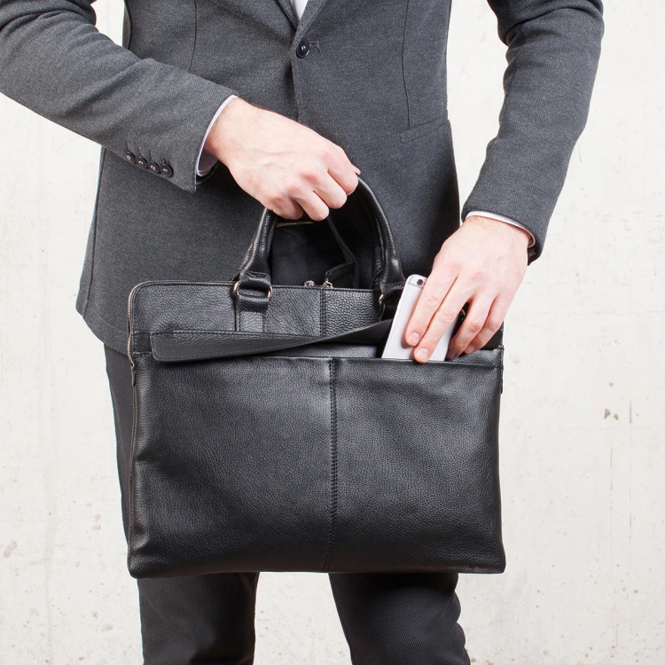 Компактная деловая сумка для документов Albert Black