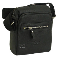 Черная компактная сумка из натуральной кожи IP Collection 598  