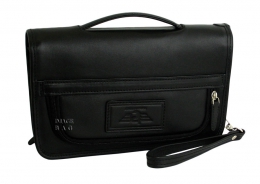 Черная мужская барсетка с короткой ручкой IP Collection 8525-20