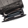 Барсетка мужская из кожи под рептилию Foxcote Black Caiman