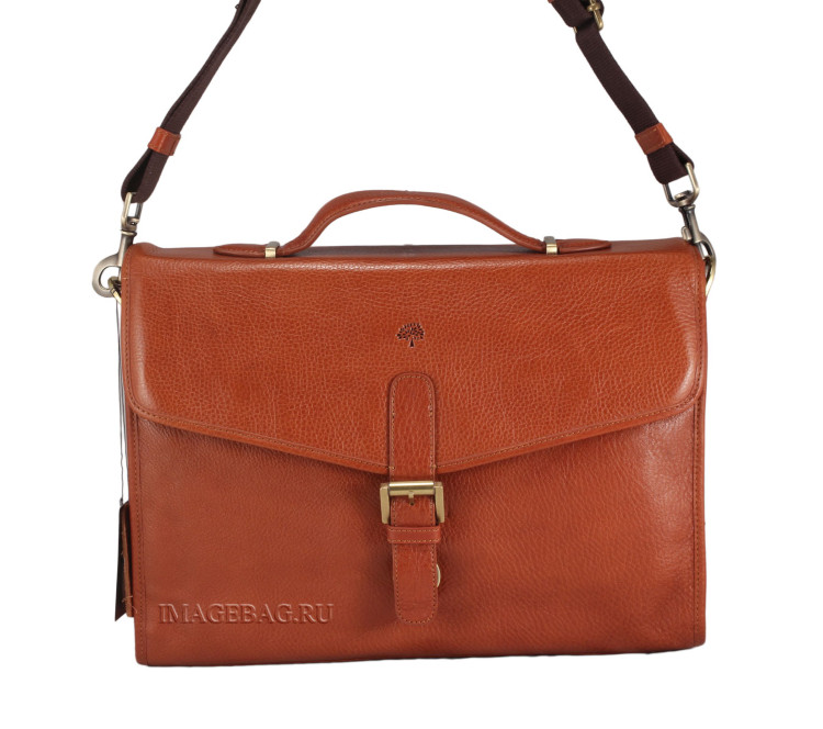 Портфель мужской из натуральной кожи Mulberry 5130-1mu cognac_7886