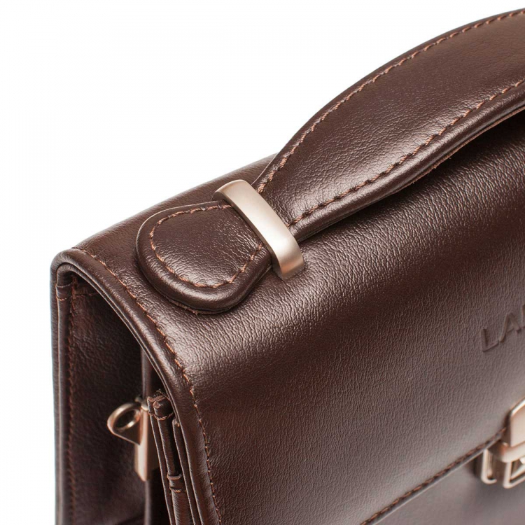 Барсетка коричневая из натуральной кожи Foxcote brown