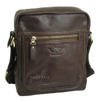 Кожаная коричневая сумка IP Collection 81165-4 