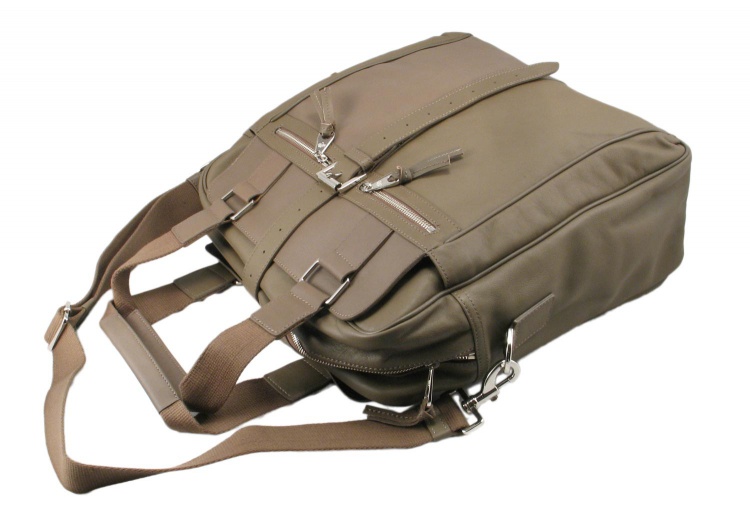 Дорожная кожаная сумка Mullbery 5122 khaki