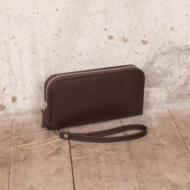 Коричневый мужской клатч на молнии из кожи Arnos Brown 932027/BR
