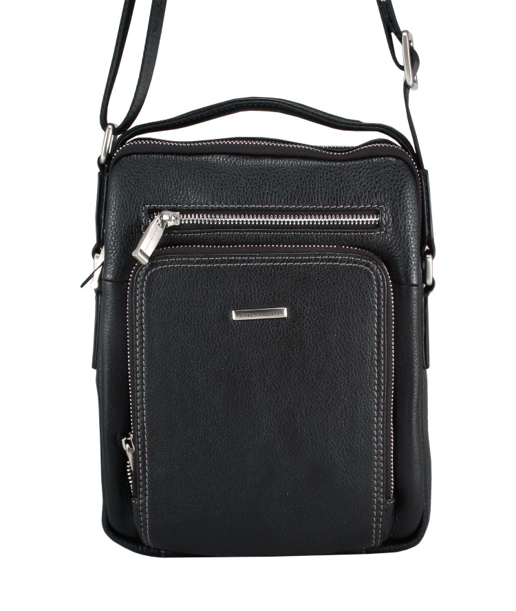  Черная кожаная сумка Anre Aragosta 0140-21_4343