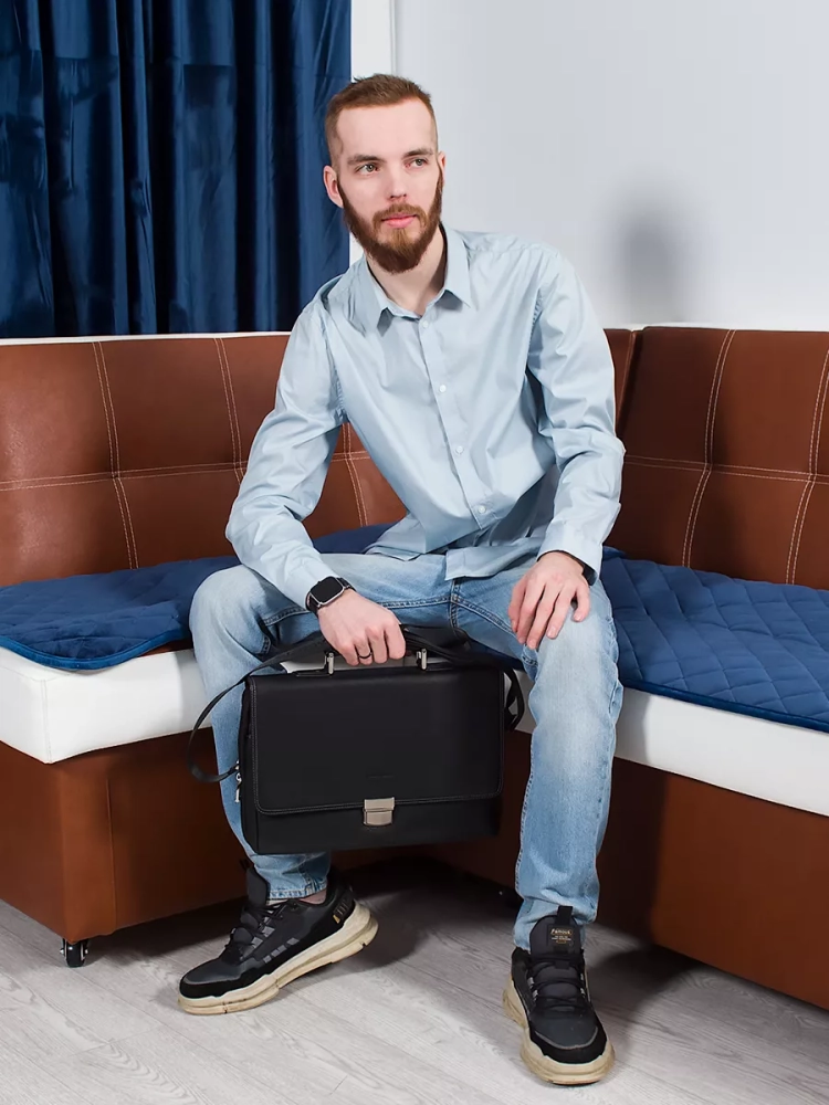 Деловой портфель мужской из натуральной кожи Anre Aragosta 0213-21