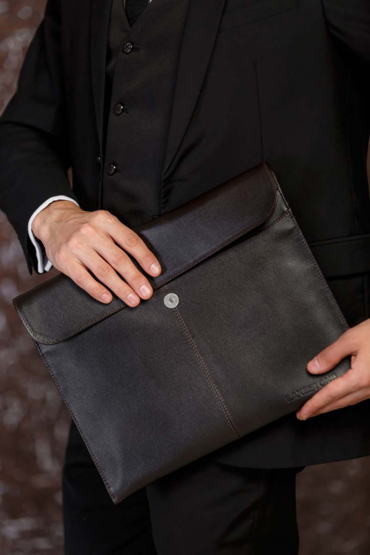 Коричневая кожаная папка Crosby Brown