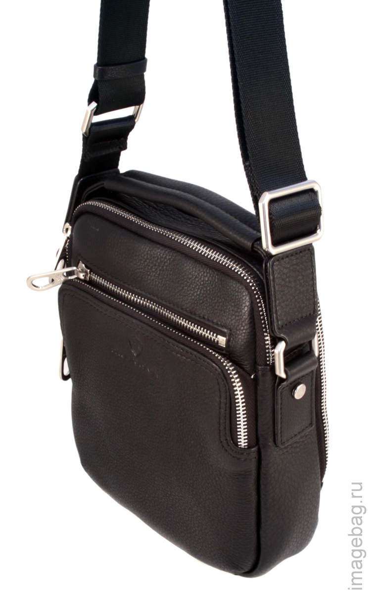 Черная кожаная сумка Paul Rayner 00303Q1-007_7222