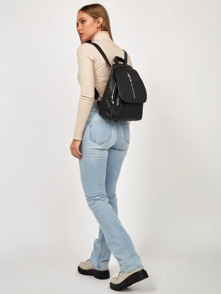 Рюкзак женский кожаный Paul Rayner черный 1031