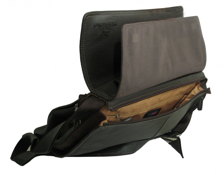 Коричневая сумка портфель WST Polo 6007-43