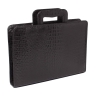 Папка для документов кожаная Elton Black Caiman