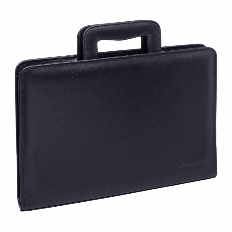 Папка для документов натуральная кожа Elton Black