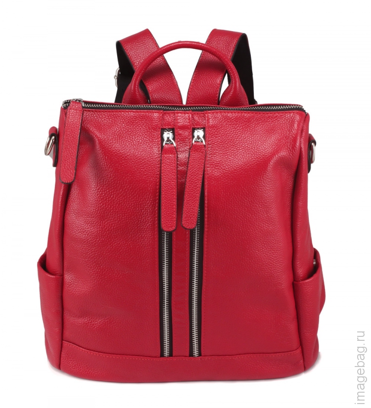 Женский рюкзак кожаный P.R. Grace red_8171