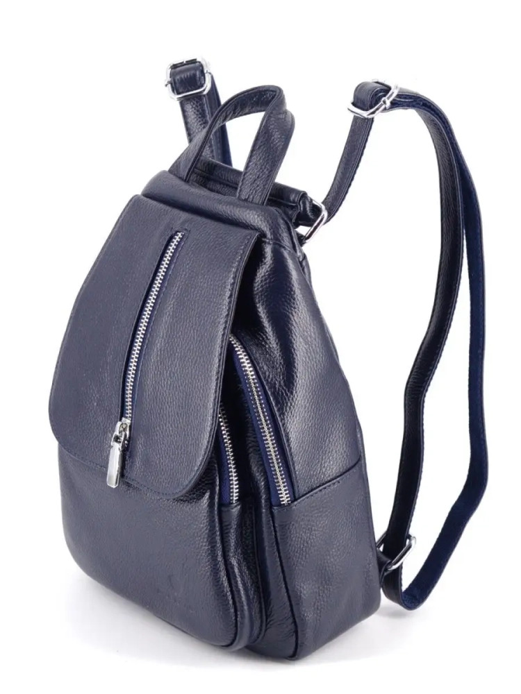 Рюкзак женский кожаный Paul Rayner синий 1031