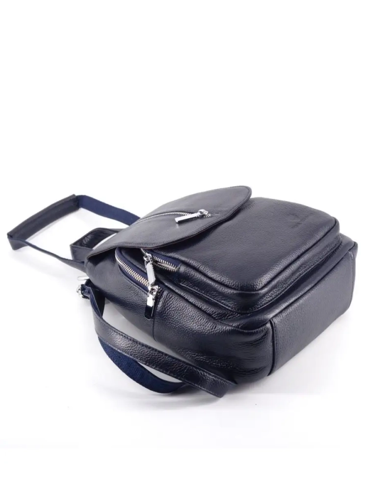 Рюкзак женский кожаный Paul Rayner синий 1031