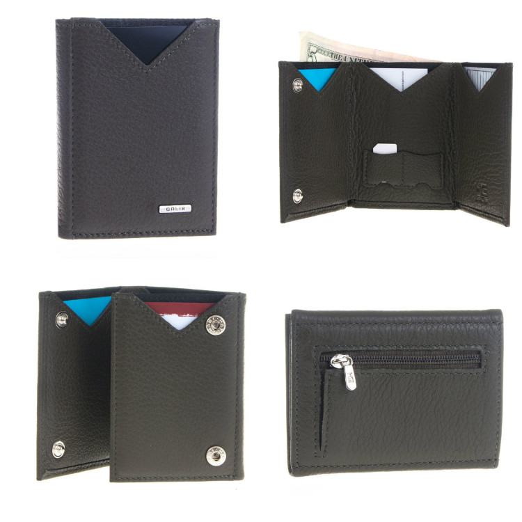 Визитница кожаная Galib 11M001A1-1-DK.GREEN