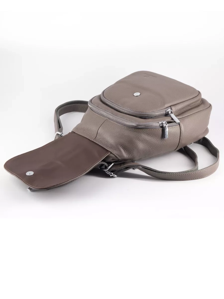 Рюкзак женский кожаный Paul Rayner серый 1031 