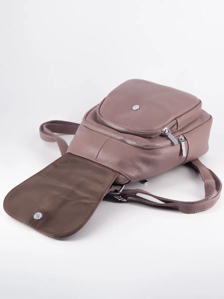 Рюкзак женский кожаный маленький Paul Rayner розовый 1031-1