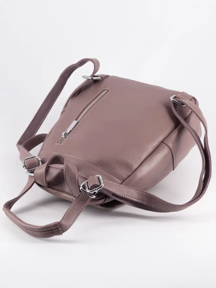 Рюкзак женский кожаный маленький Paul Rayner розовый 1031-1