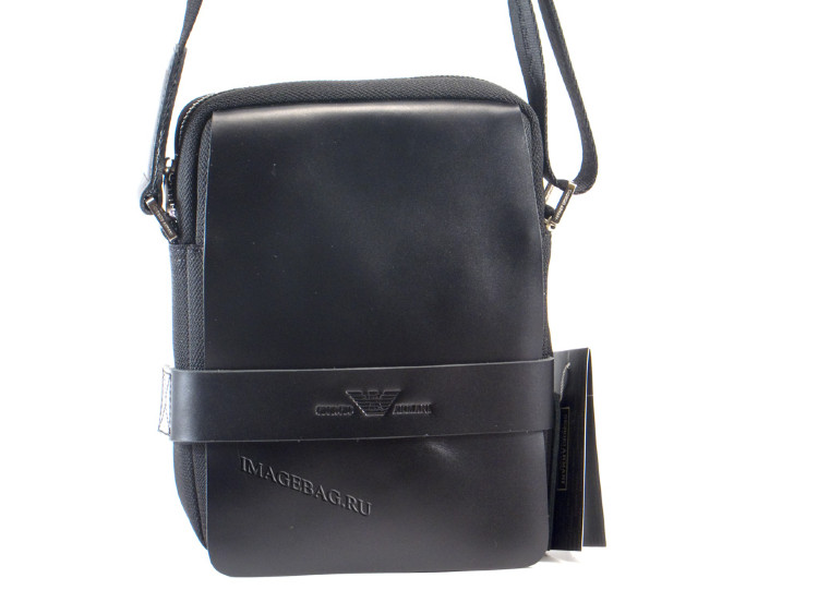 Комбинированая мужская сумка планшет Giorgio Armani 2829