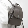 Рюкзак женский кожаный маленький Paul Rayner серый 1031-1