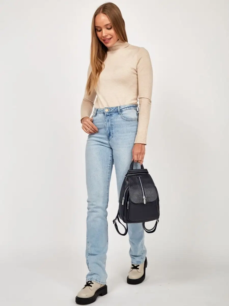 Рюкзак женский кожаный маленький Paul Rayner синий 1031-1