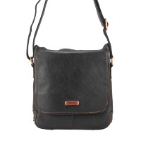 Кожаная коричневая сумка через плечо IP Collection 11240 