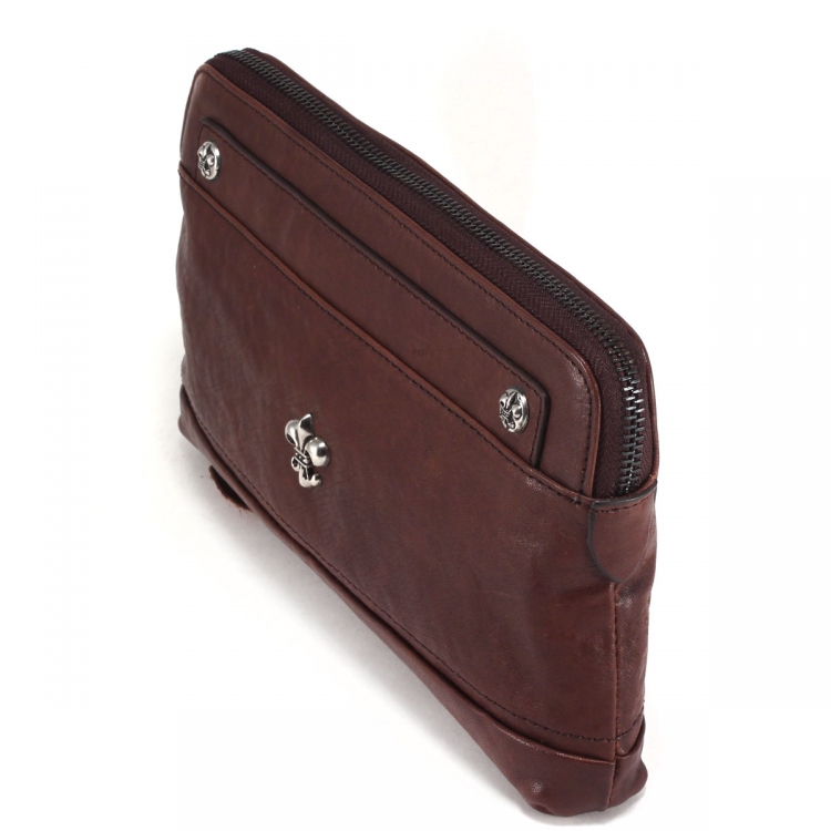 Стильный мужской клатч на молнии Chrome Hearts