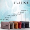 Клатч женский кожаный розовый 8819