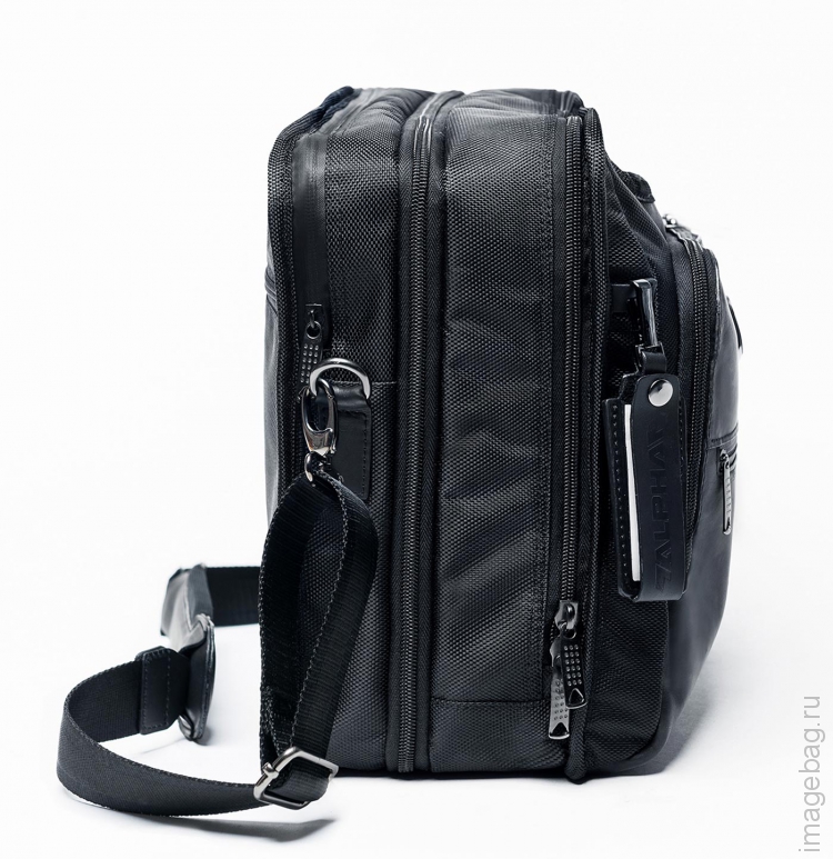 ALPHA X01 black Деловая сумка для документов черная-7