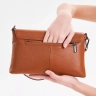 Клатч женский кожаный коричневый 8819