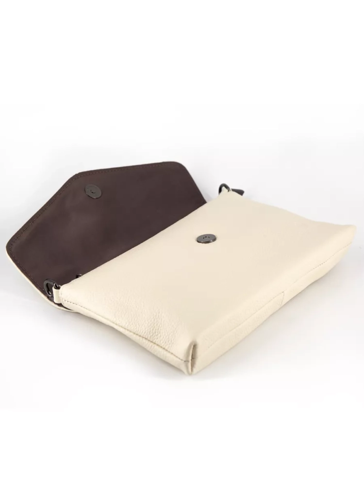 Клатч женский кожаный белый 8819